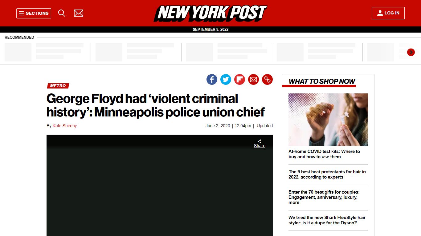 George Floyd had 'violent criminal history': Minneapolis union chief